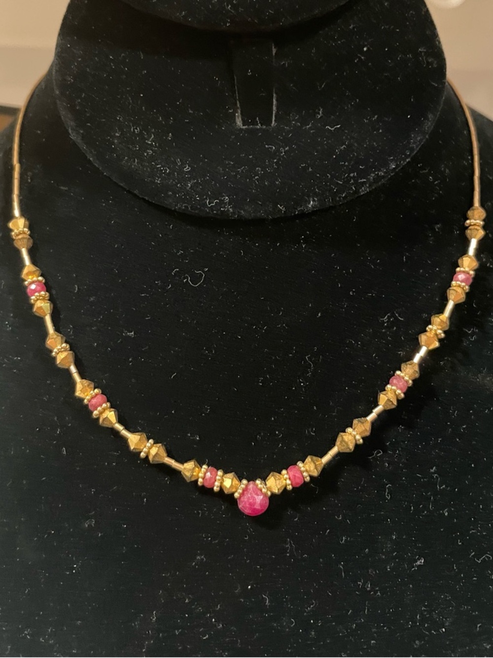 Ruby and Gold Necklace-NWOT